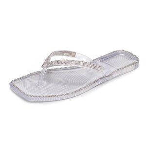 438.439.440.450. NEW SIZE 7.5/8/8.5 Elegant Rhinestone Clear Sandals